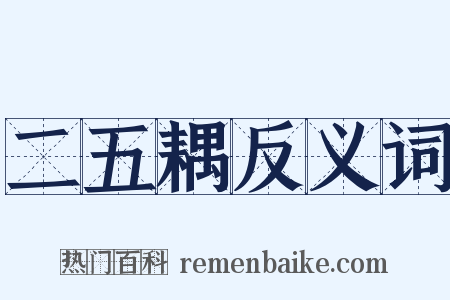 二五耦反义词是什么意思的图片